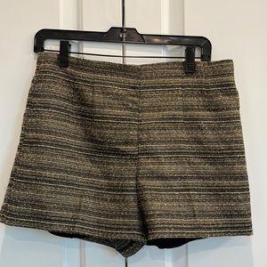 BCBG black and gold high waist shorts